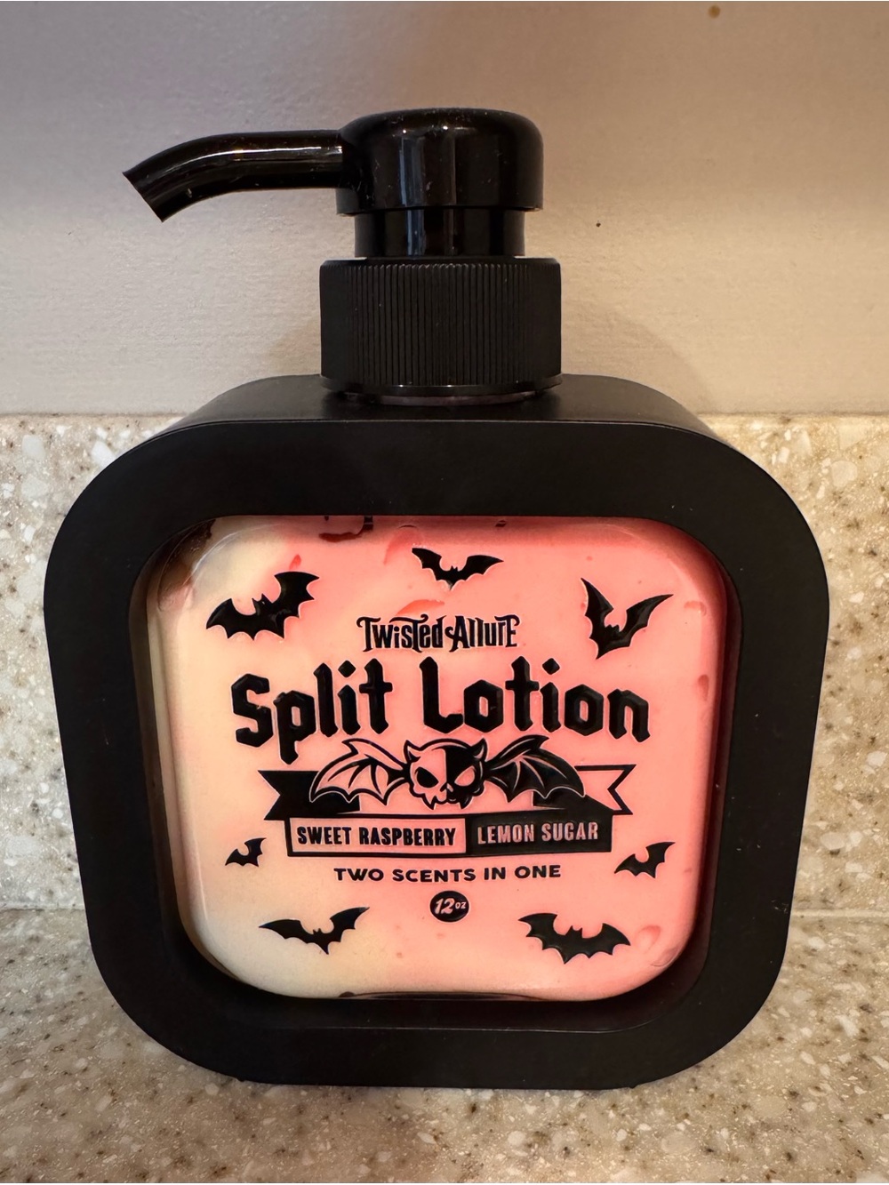 Twisted Allure Split Lotion – Pink & Cream (Sweet Raspberry / Lemon Sugar) New